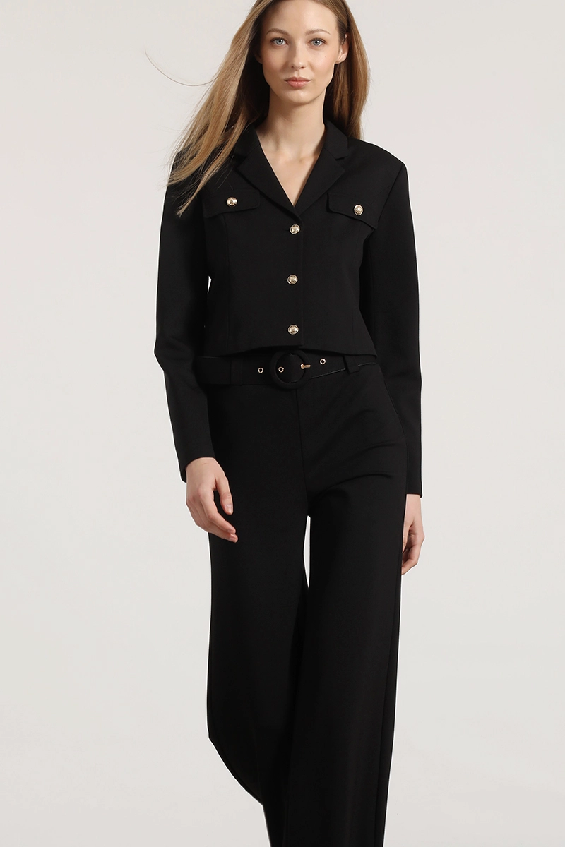CHAQUETA CROPPED LIOLA MUJER NEGRO - 6