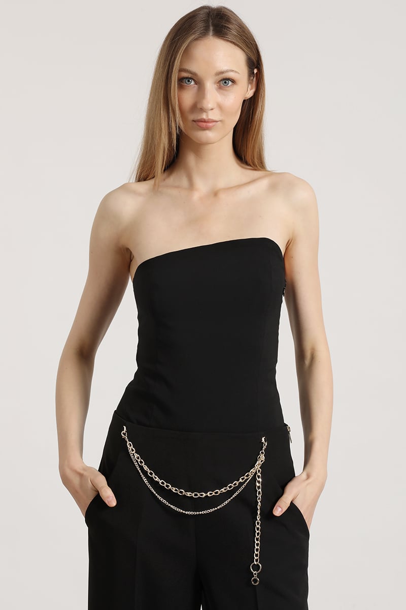 TOP STRAPLESS LIOLA MUJER NEGRO - 1