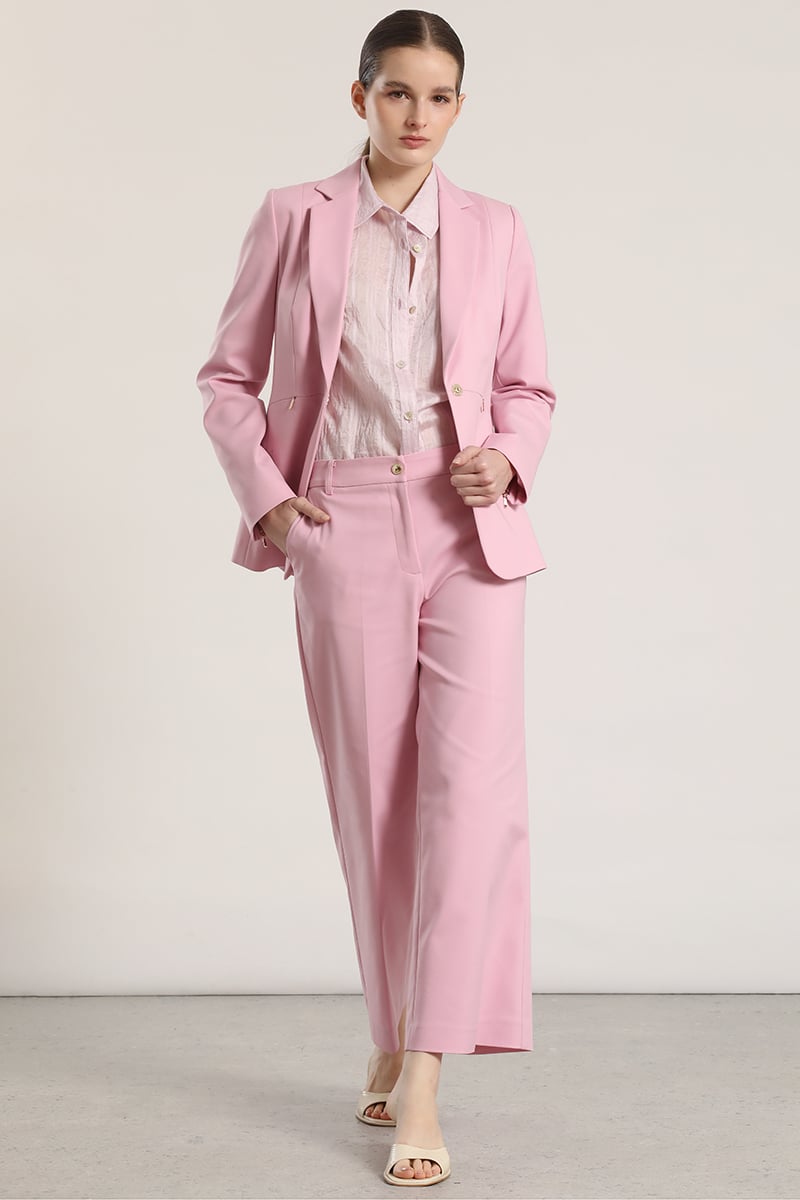 PANTALON ANCHO CROPPED LIOLA MUJER ROSA - 1