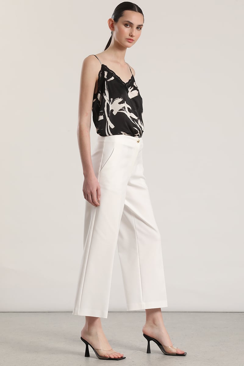PANTALON ANCHO CROPPED LIOLA MUJER CRUDO - 4