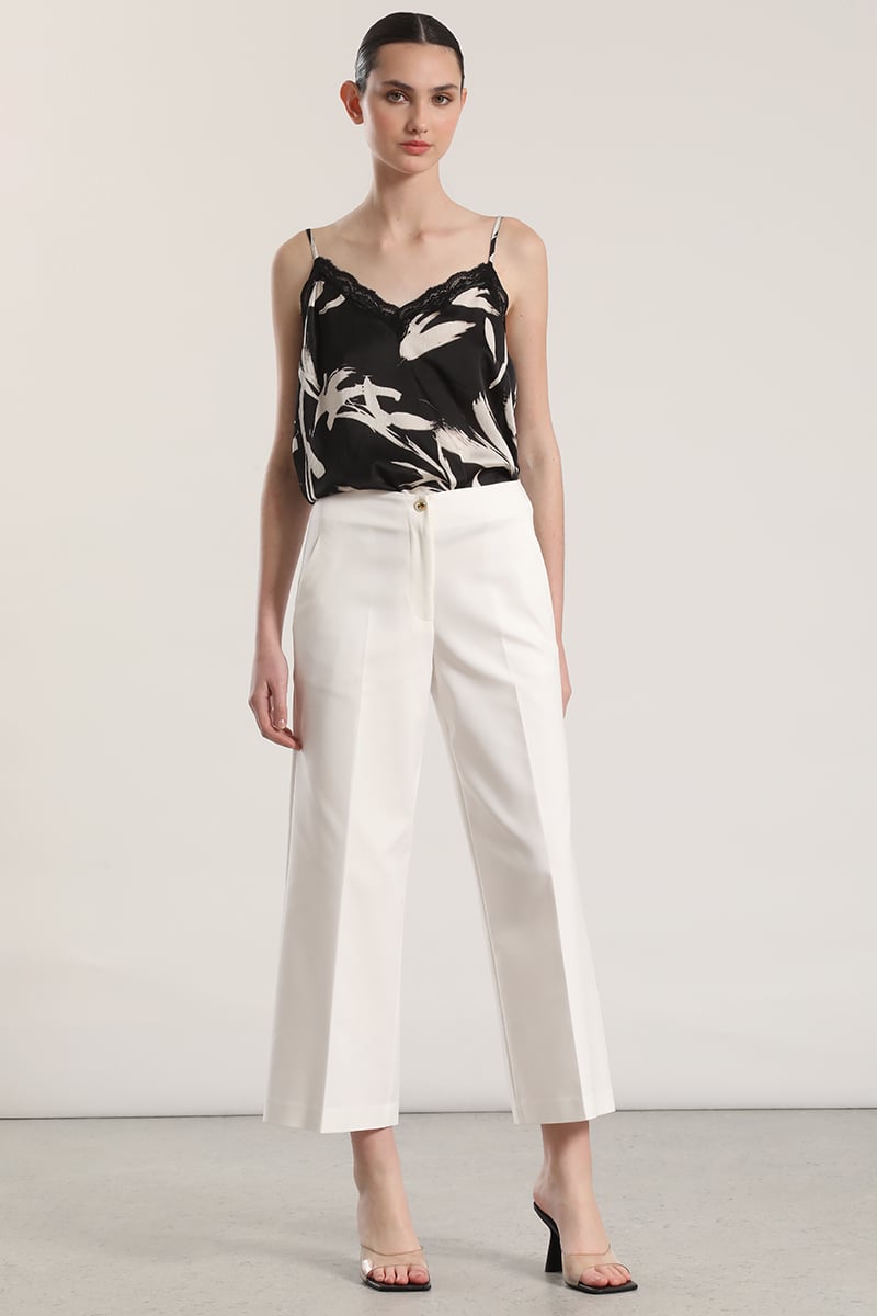 PANTALON ANCHO CROPPED LIOLA MUJER CRUDO - 5