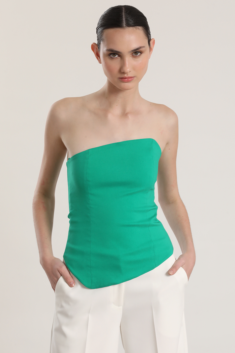 TOP STRAPLESS LIOLA MUJER VERDE - 1