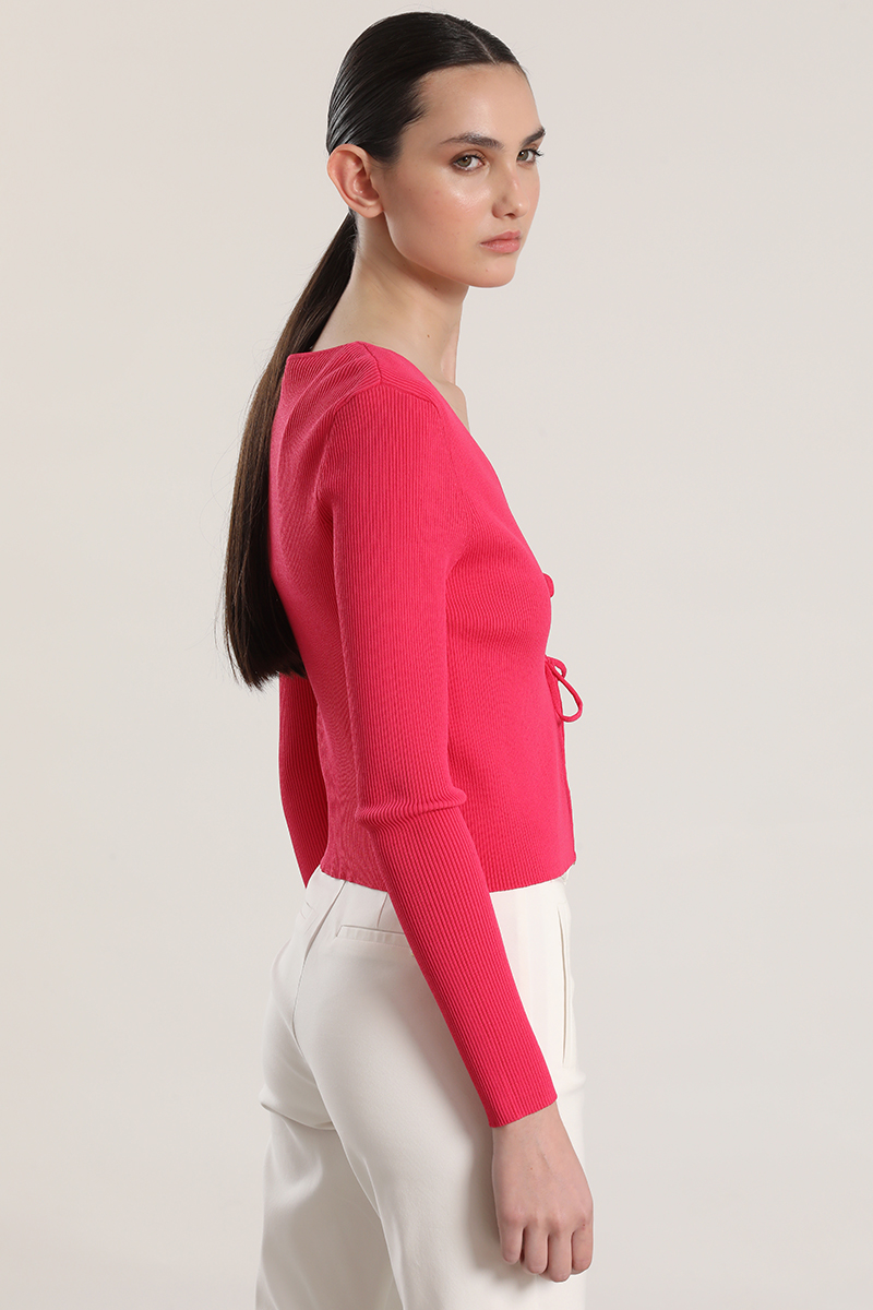 CARDIGAN CON AMARRAS LIOLA MUJER FUCSIA - 7