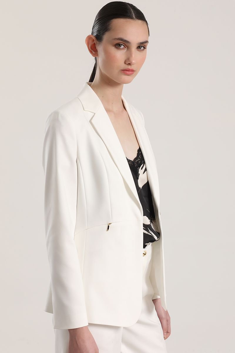 BLAZER ENTALLADO CIERRE OCULTO LIOLA MUJER CRUDO - 5