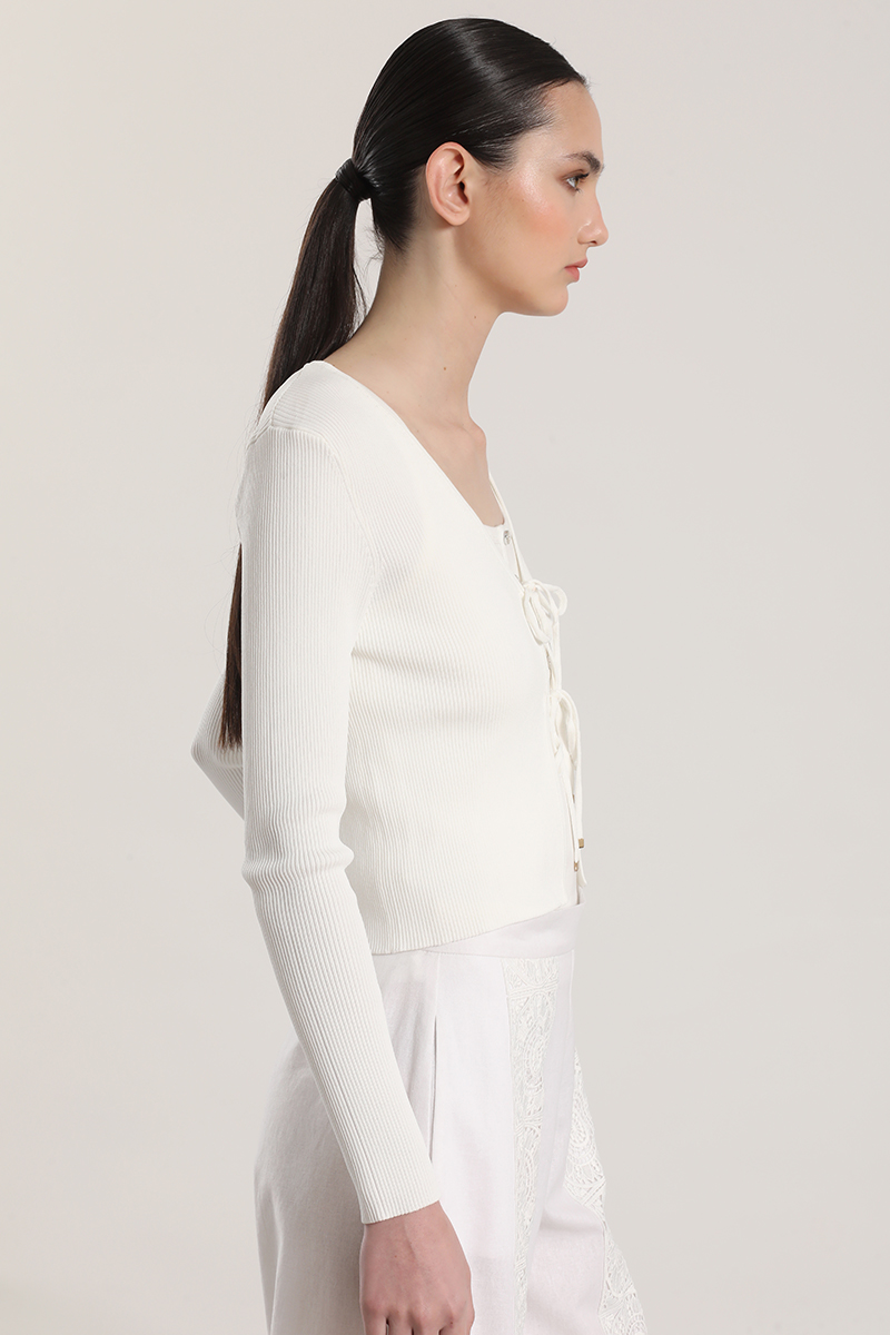 CARDIGAN CON AMARRAS LIOLA MUJER CRUDO - 6