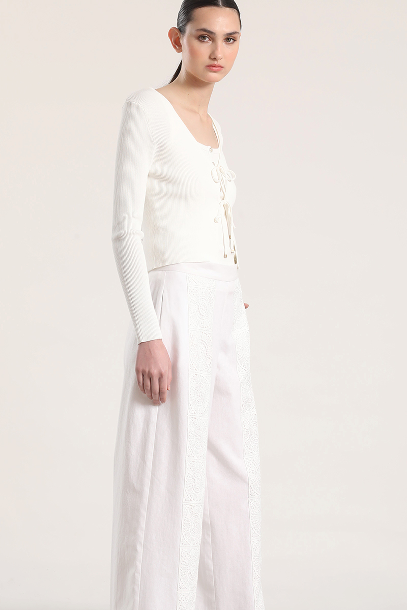 PANTALON ANCHO LINO MUJER LIOLA CRUDO - 6