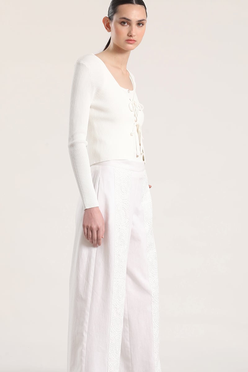 PANTALON ANCHO LINO MUJER LIOLA CRUDO - 6