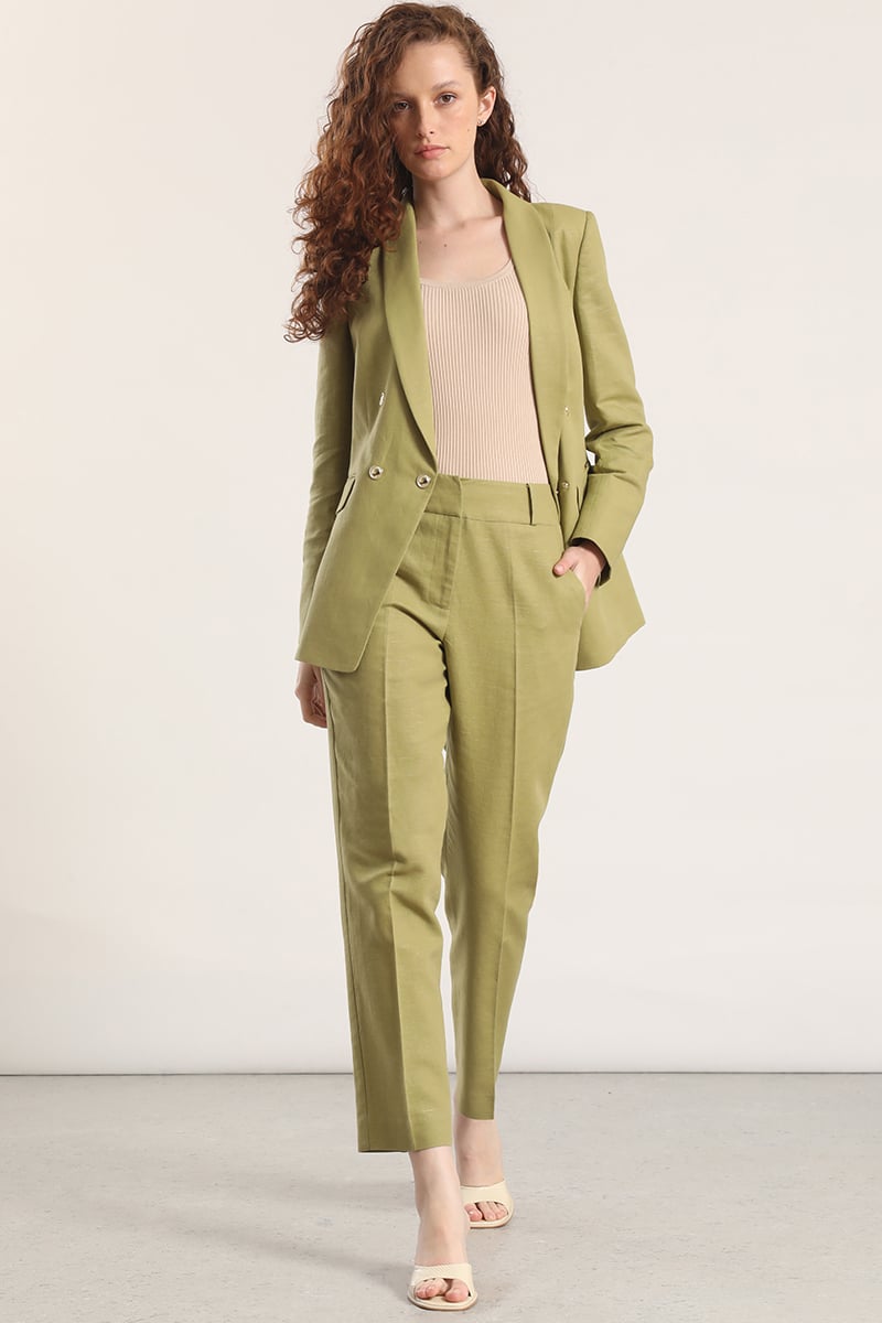 PANTALON SASTRE LINO LIOLA VERDE - 2