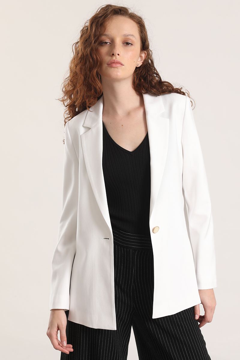 BLAZER CON ABERTURA LIOLA MUJER CRUDO - 1