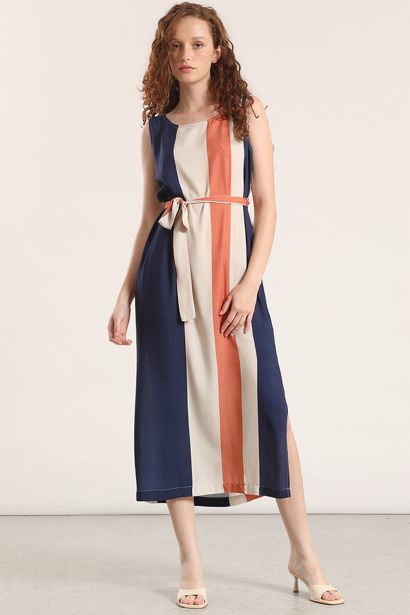VESTIDO MIDI ESTAMPADO LIOLA MUJER AZUL - 2