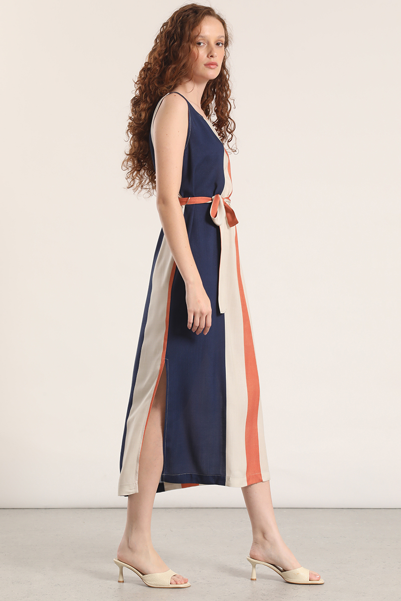 VESTIDO MIDI ESTAMPADO LIOLA MUJER AZUL - 5