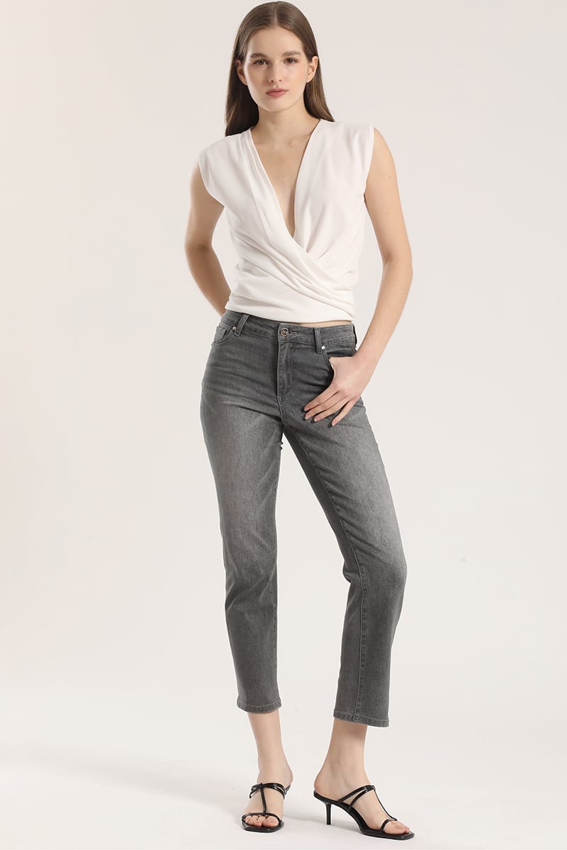 JEANS SLIM DENIM LIOLA MUJER GRIS - 1