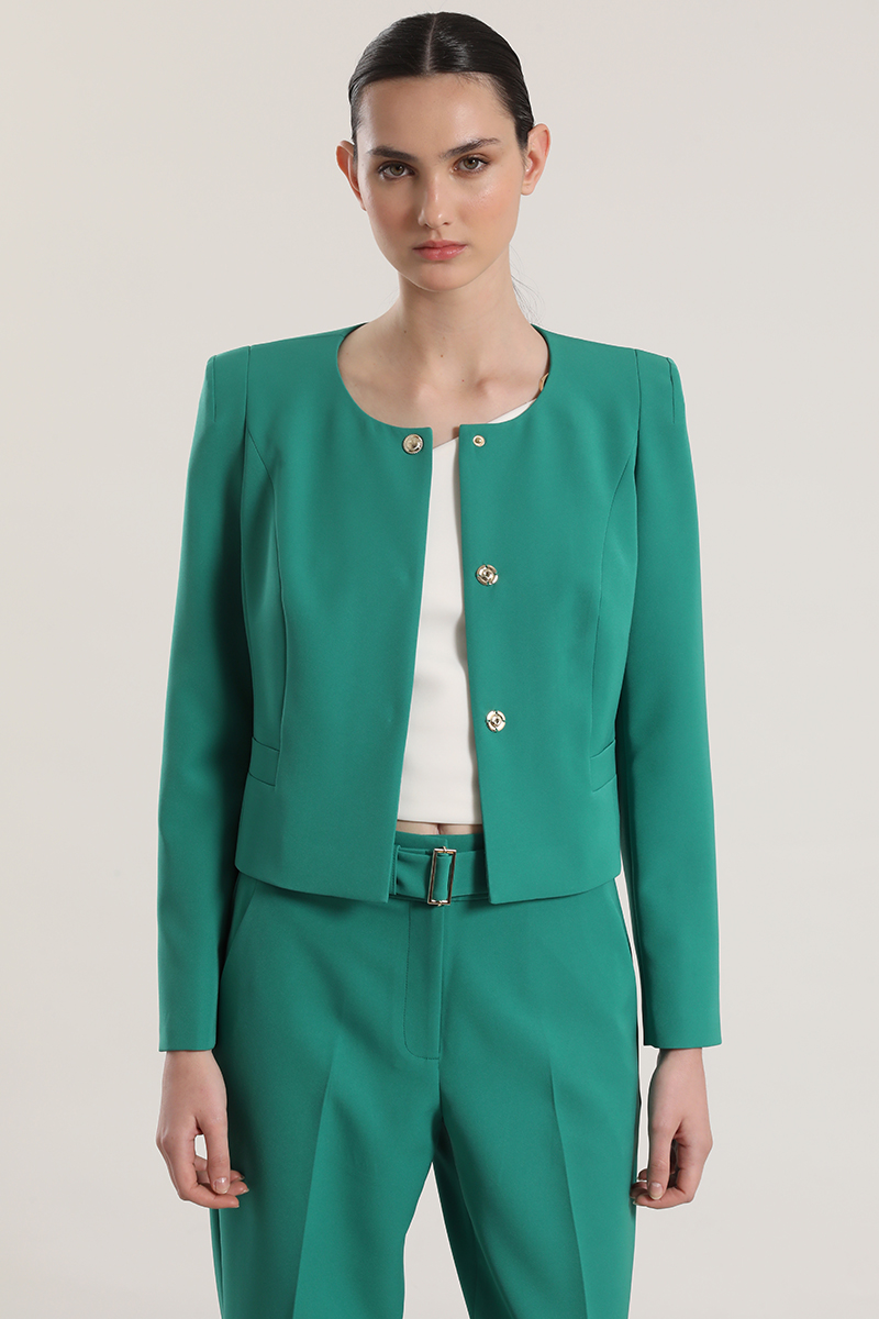 CHAQUETA CORTA LIOLA MUJER VERDE - 1