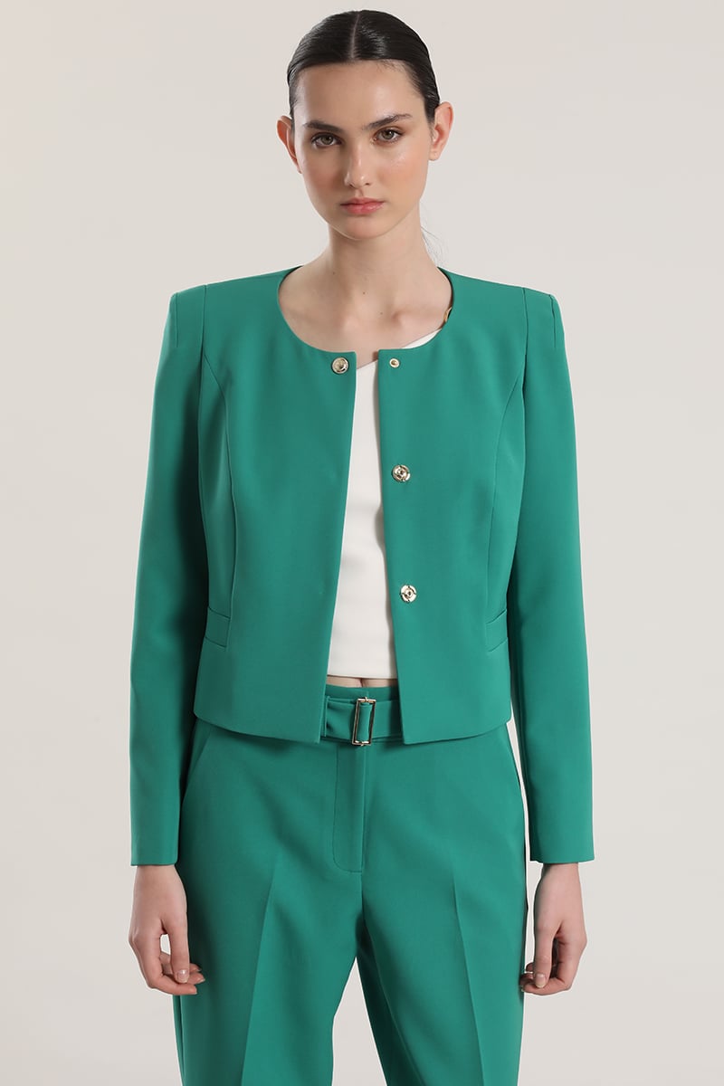 CHAQUETA CORTA LIOLA MUJER VERDE - 1