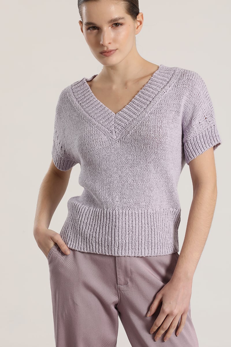TEJIDO TRENZADO LIOLA MUJER LILA - 5