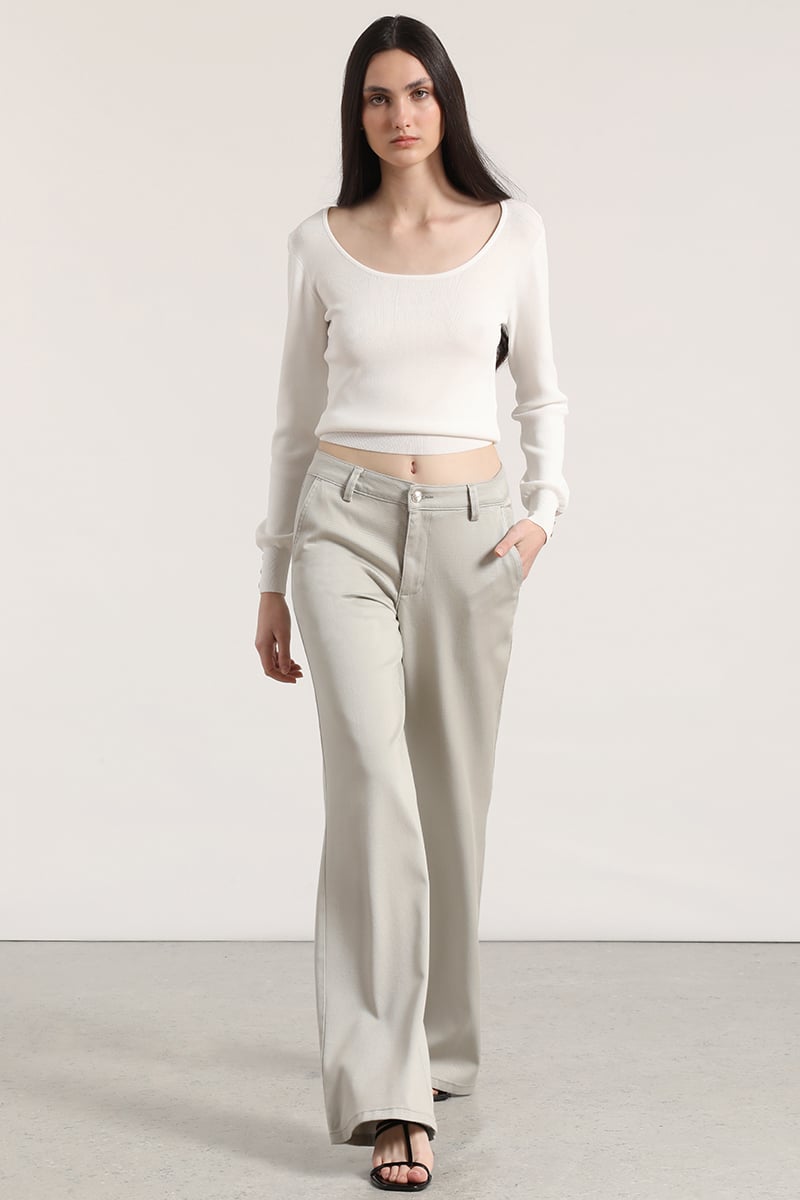 PANTALON PALAZZO LIOLA MUJER GRIS - 1