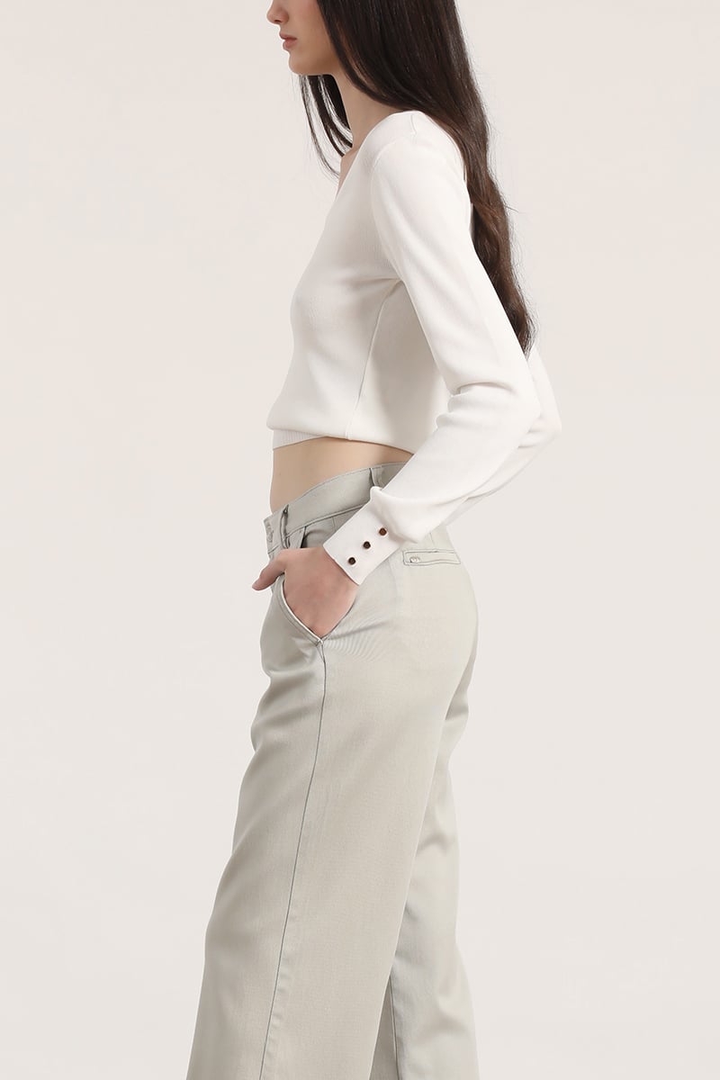 PANTALON PALAZZO LIOLA MUJER GRIS - 6