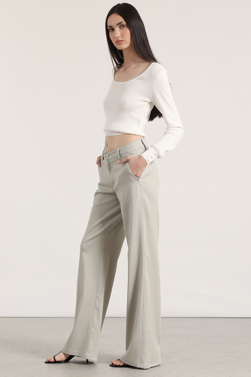 PANTALON PALAZZO LIOLA MUJER GRIS - 7