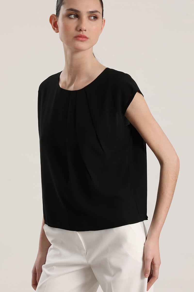 TOP GASA LIOLA MUJER NEGRO - 1