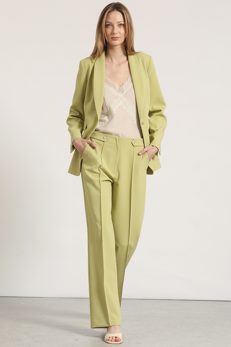 PANTALON RECTO APLICACION LIOLA MUJER PISTACHO - 2
