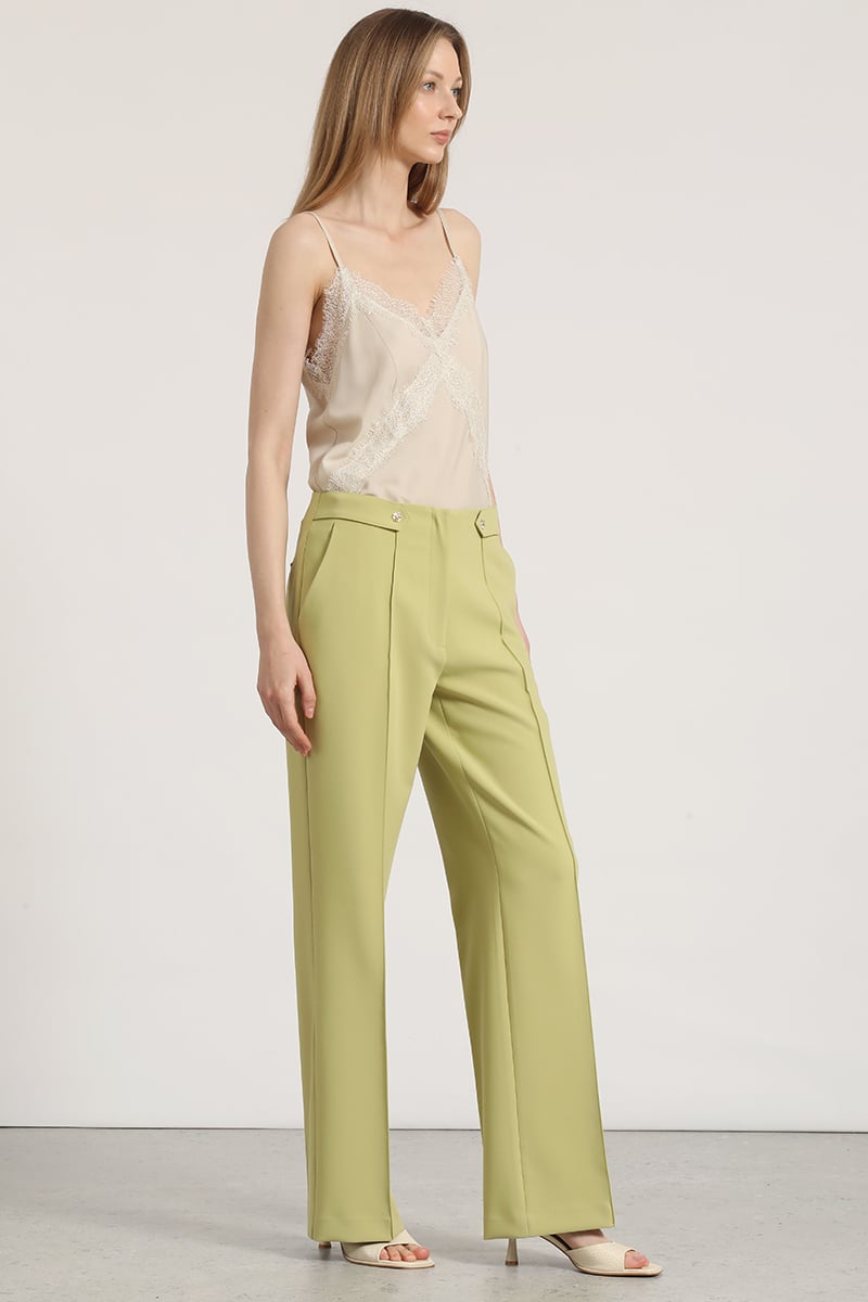 PANTALON RECTO APLICACION LIOLA MUJER PISTACHO - 6