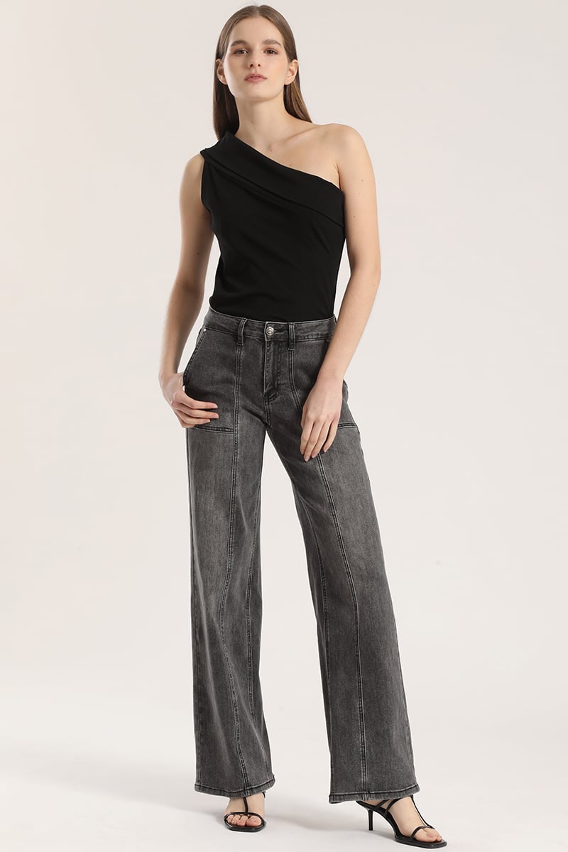 TOP ASIME TRICO DOBLEZ LIOLA MUJER NEGRO - 2