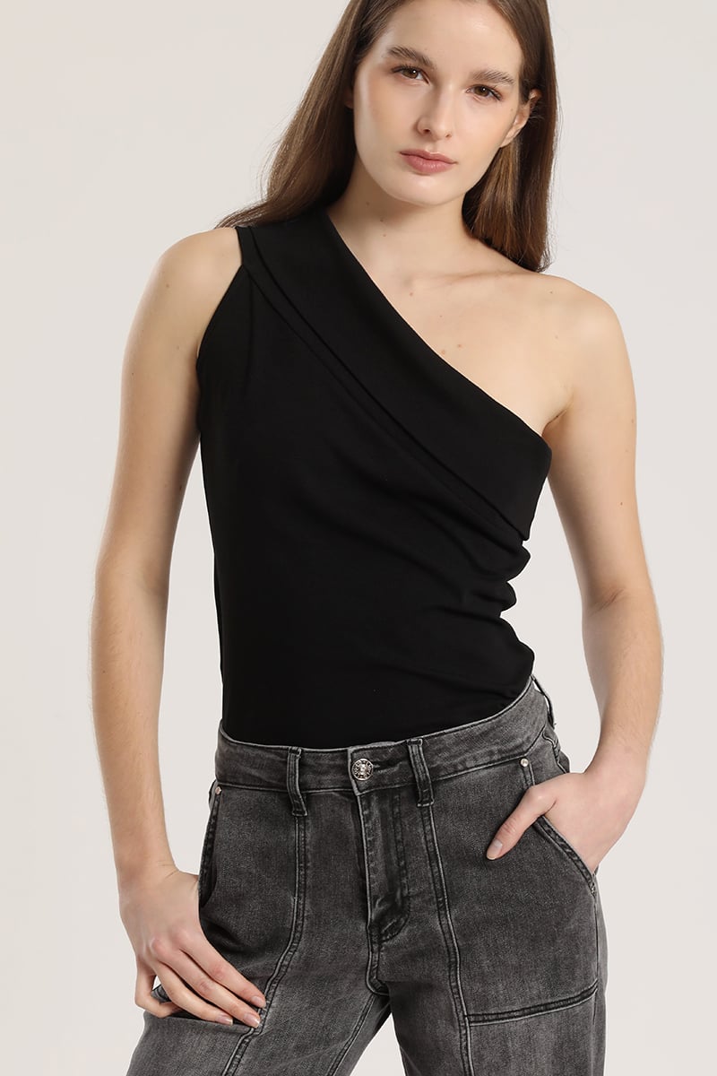 TOP ASIME TRICO DOBLEZ LIOLA MUJER NEGRO - 4