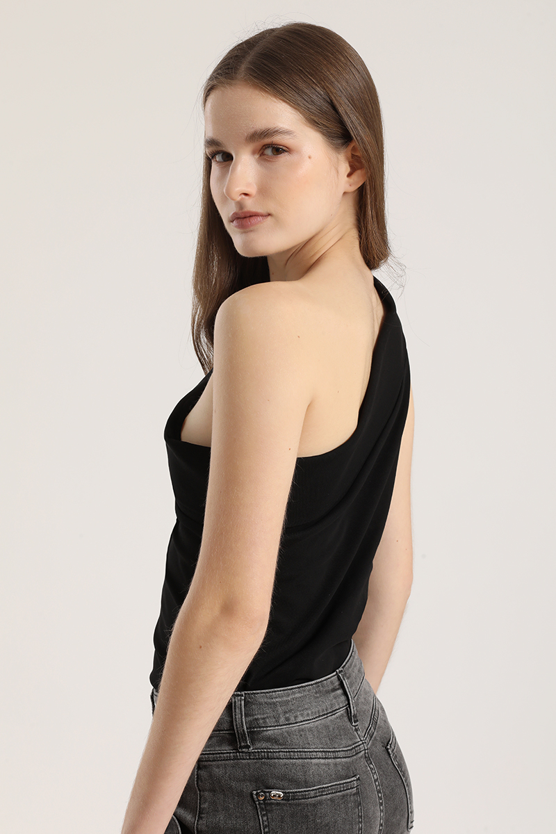 TOP ASIME TRICO DOBLEZ LIOLA MUJER NEGRO - 6