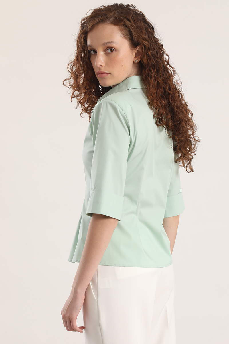 BLUSA ENTALLADA LIOLA MUJER VERDE - 5