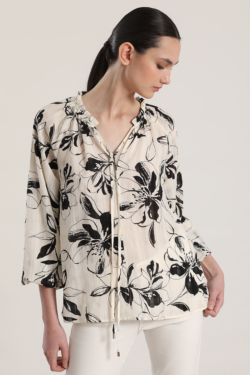 BLUSA ESTAMPADO FLORAL LIOLA MUJER CRUDO - 4
