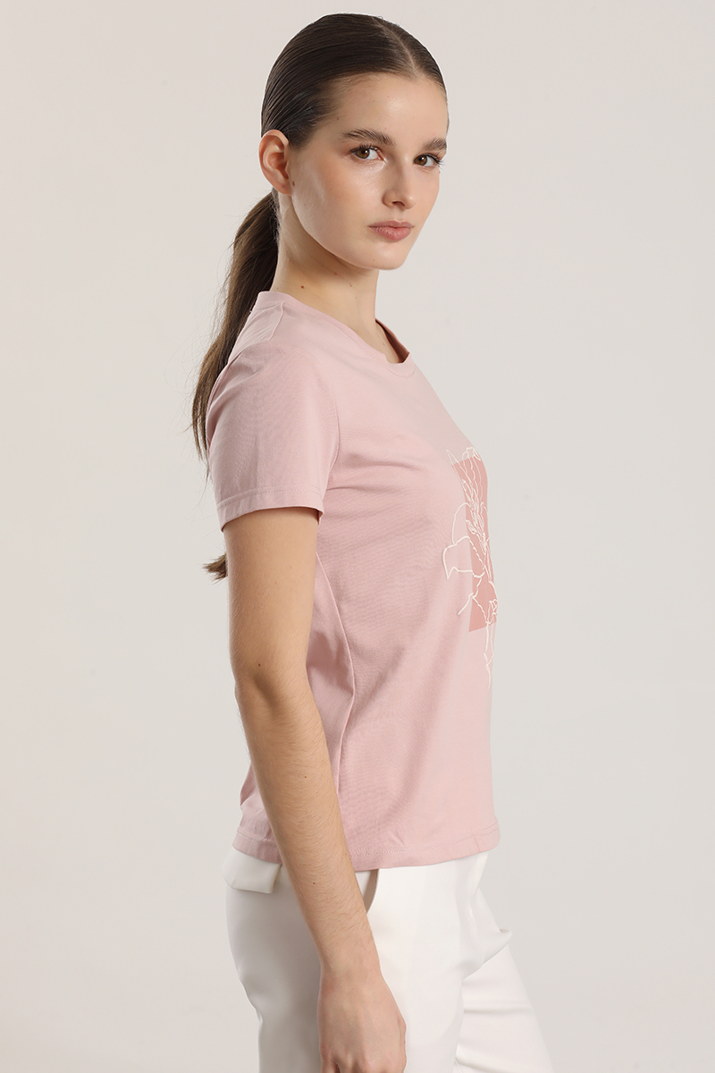 POLERA ESTAMPADO FLOR LIOLA MUJER ROSA - 5