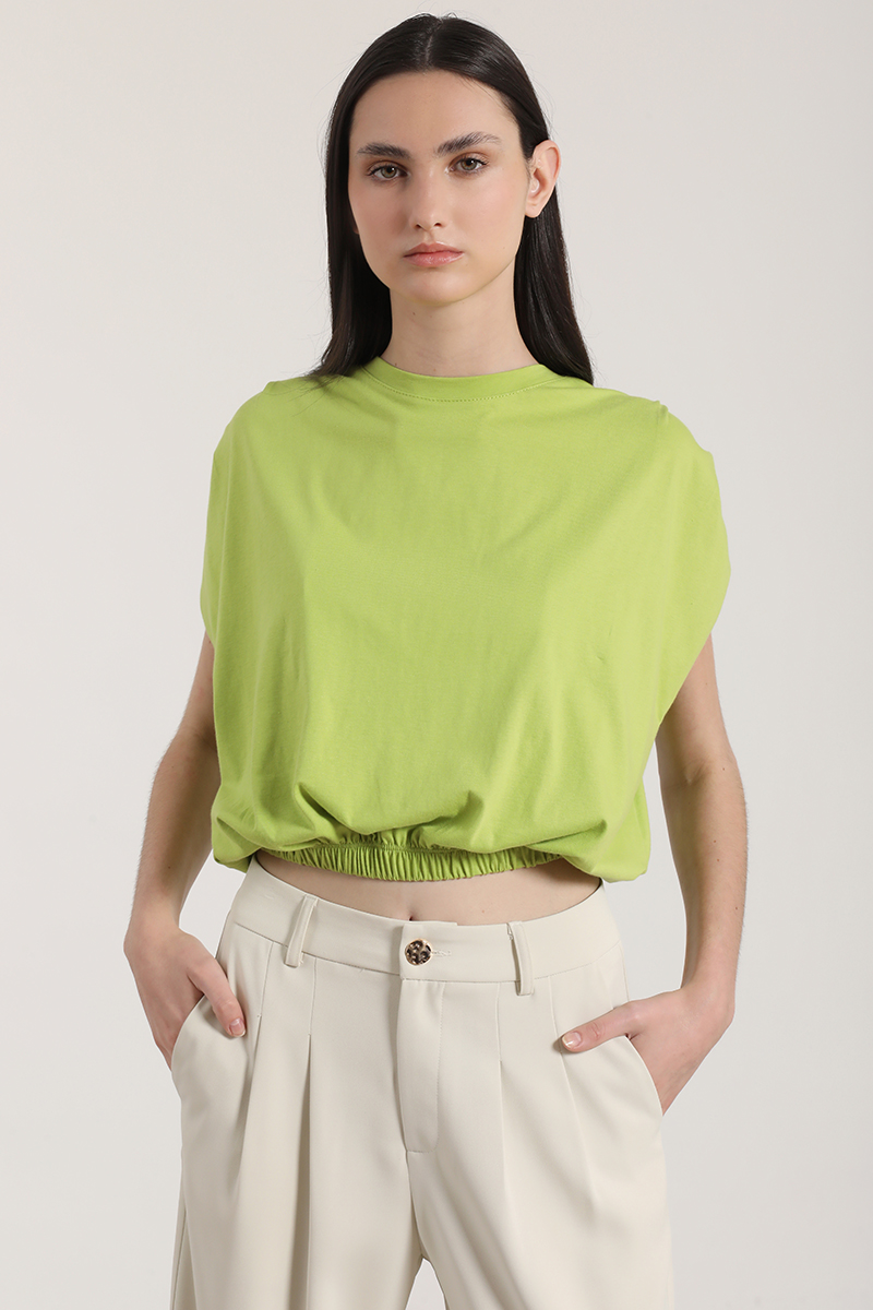 POLERA ENGLOBADA LIOLA MUJER VERDE - 1