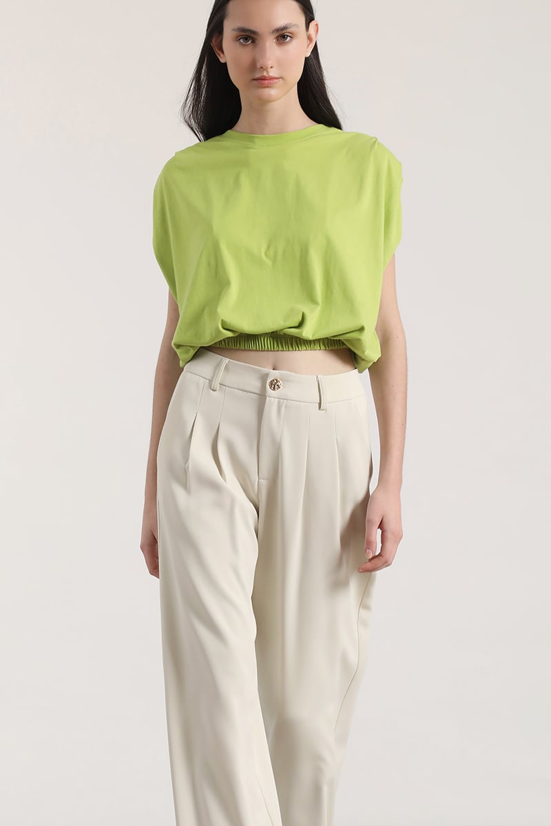 POLERA ENGLOBADA LIOLA MUJER VERDE - 2