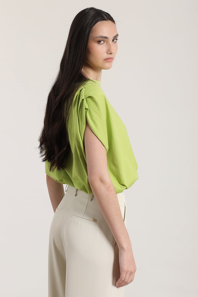 POLERA ENGLOBADA LIOLA MUJER VERDE - 6