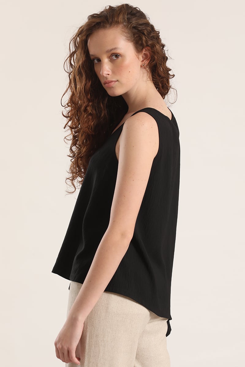 TOP ASIME TRICO LIOLA MUJER NEGRO - 5