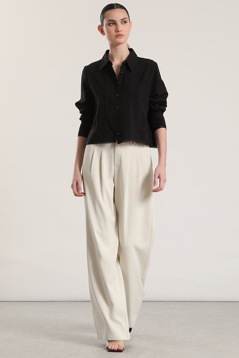 CAMISA CON CINTA LIOLA MUJER NEGRO - 2