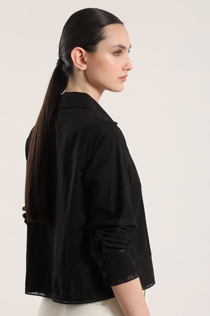 CAMISA CON CINTA LIOLA MUJER NEGRO - 6
