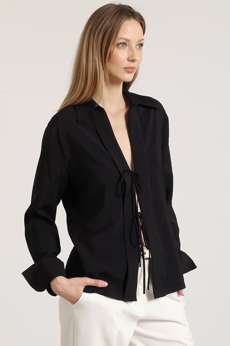 BLUSA AMARRAS LIOLA MUJER NEGRO - 5