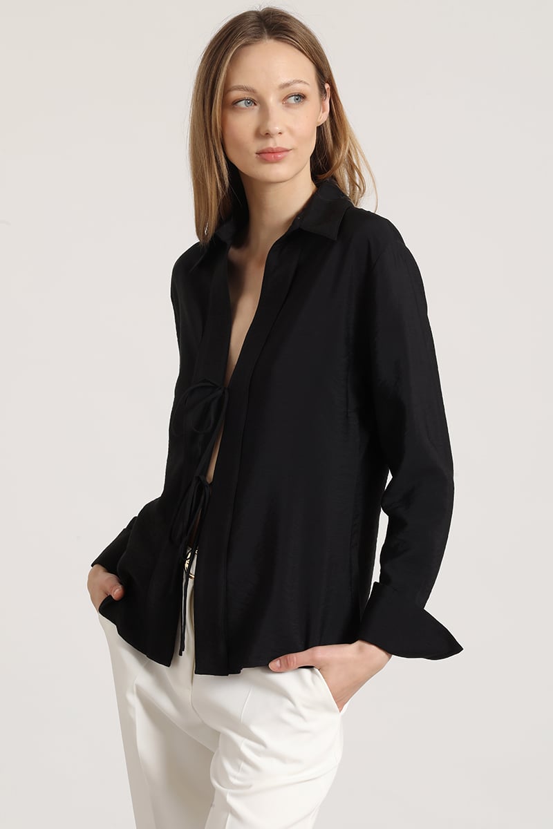 BLUSA AMARRAS LIOLA MUJER NEGRO - 6