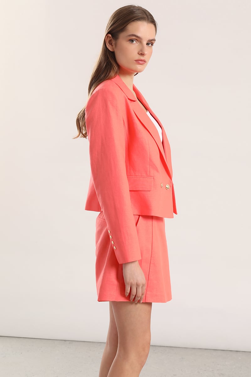 FALDA PANTALON LINO LIOLA MUJER CORAL - 3