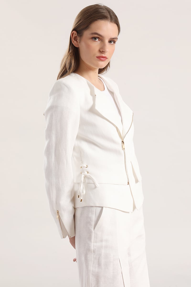 CHAQUETA BIKER LINO LIOLA MUJER CRUDO - 1