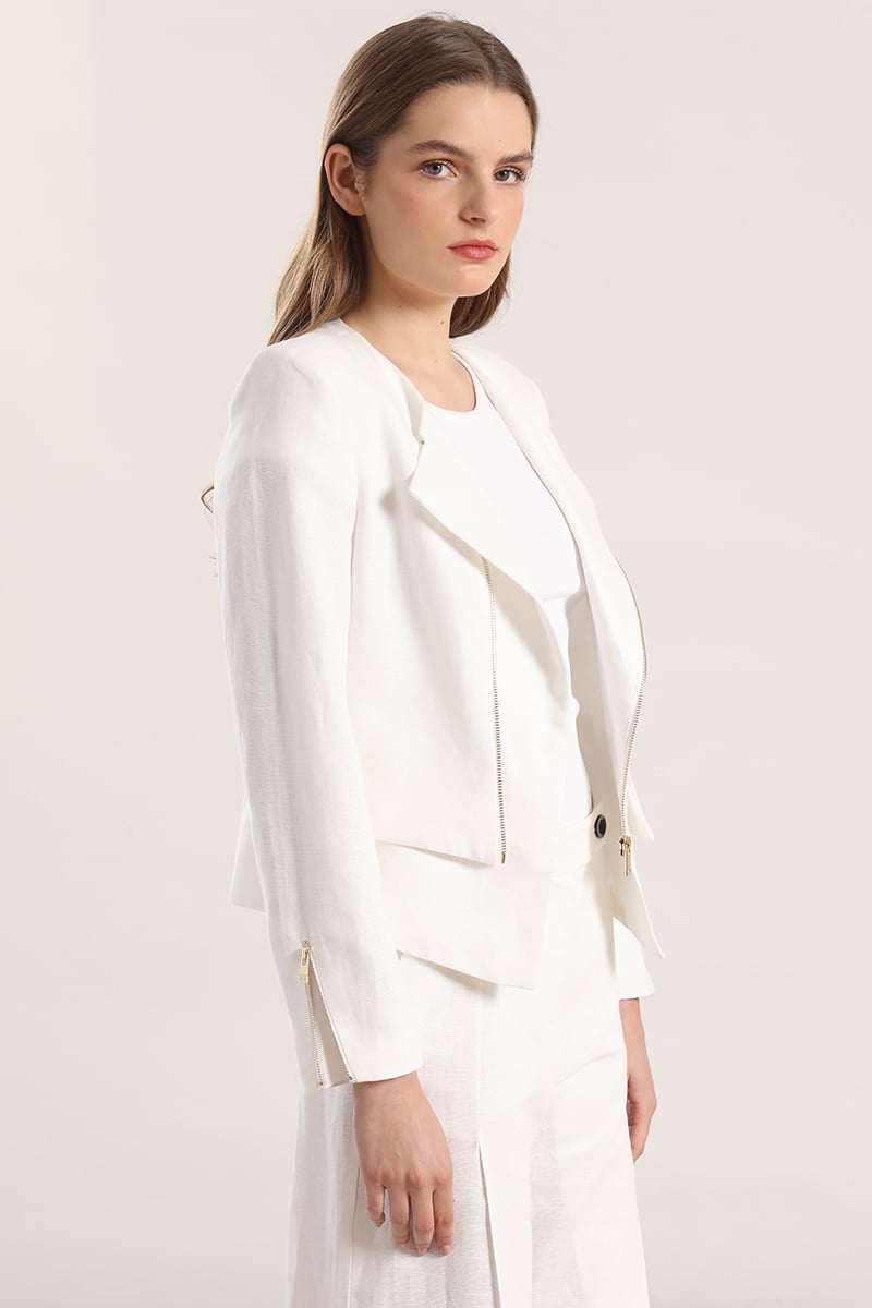 CHAQUETA BIKER LINO LIOLA MUJER CRUDO - 3
