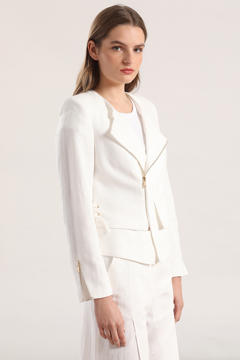 CHAQUETA BIKER LINO LIOLA MUJER CRUDO - 5