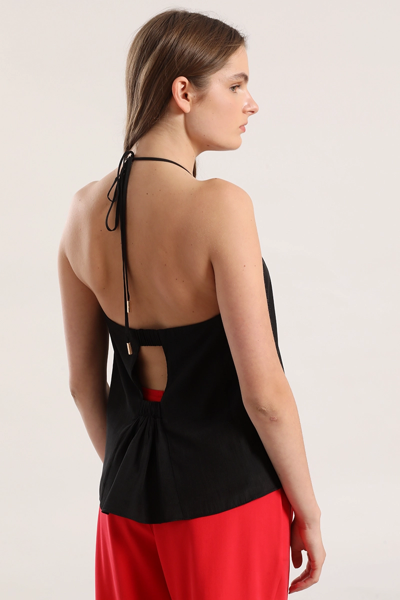 TOP HALTER MUJER LIOLA NEGRO - 4