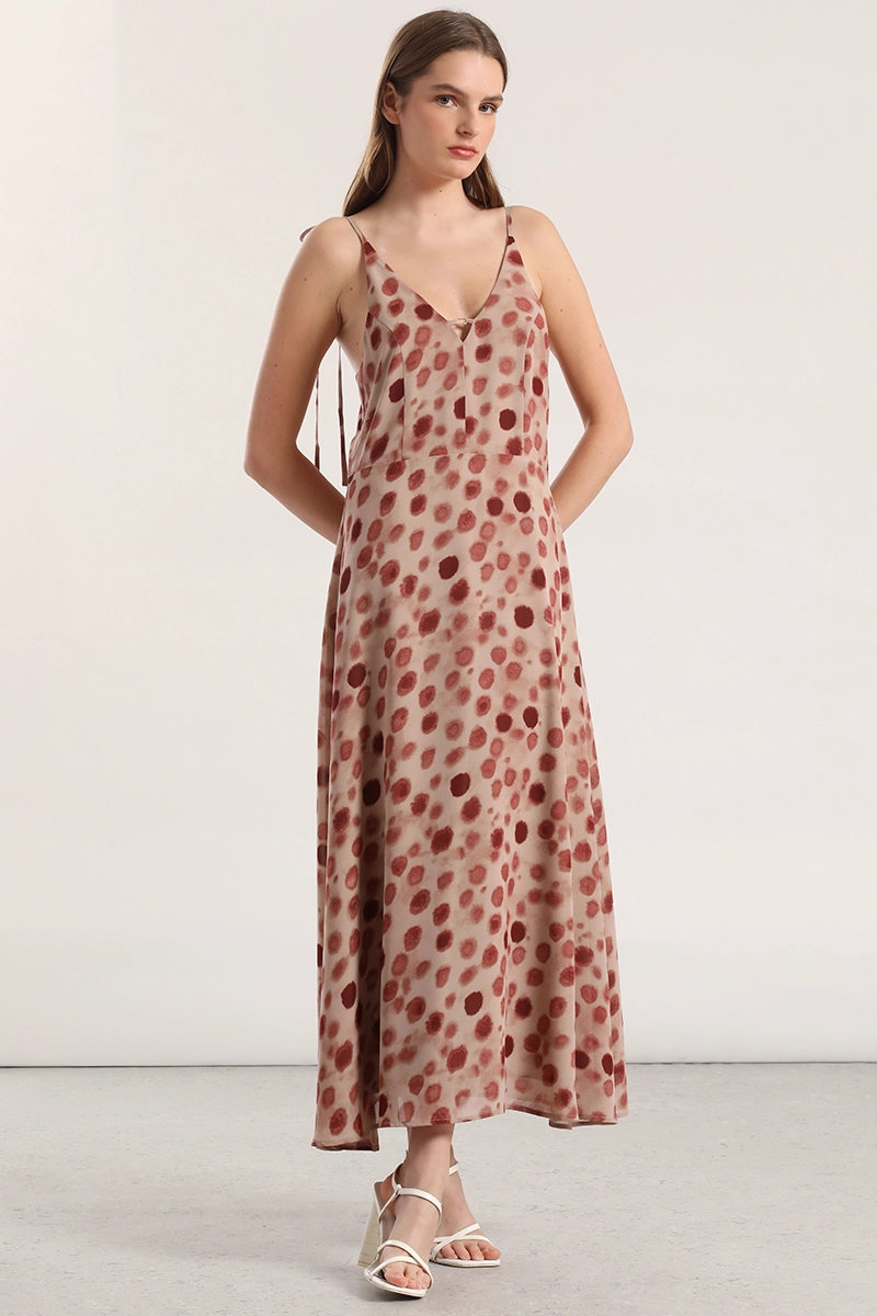 VESTIDO MAXI ESTAMPADO MUJER LIOLA ROSA - 1