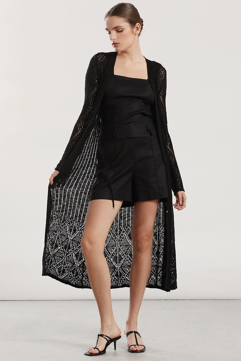 TAPADO MIDI TEJIDO MUJER LIOLA NEGRO - 3