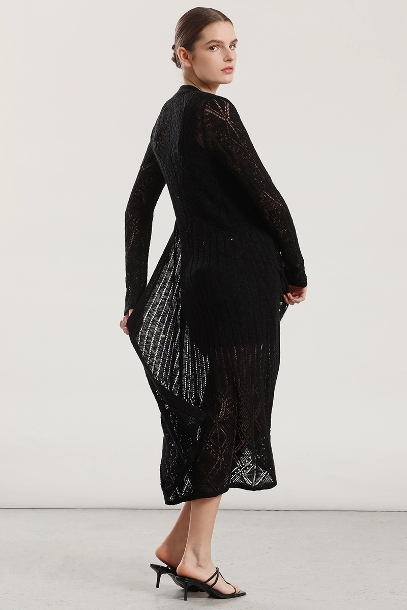TAPADO MIDI TEJIDO MUJER LIOLA NEGRO - 7