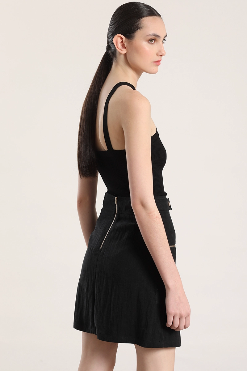FALDA MINI CARGO MUJER LIOLA NEGRO - 6