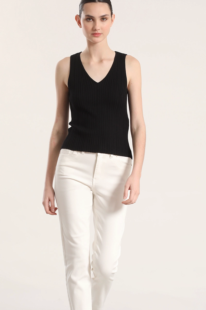 TOP TEJIDO LUREX MUJER LIOLA NEGRO - 2