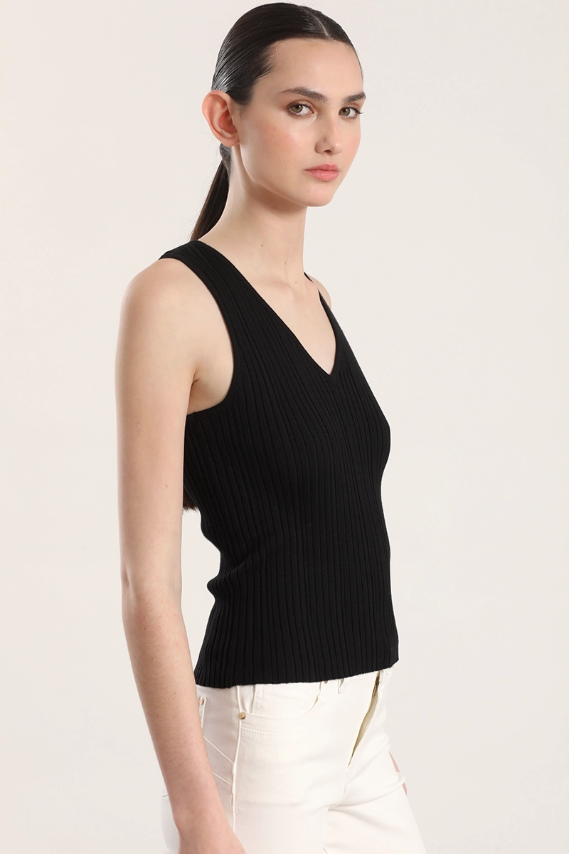 TOP TEJIDO LUREX MUJER LIOLA NEGRO - 6